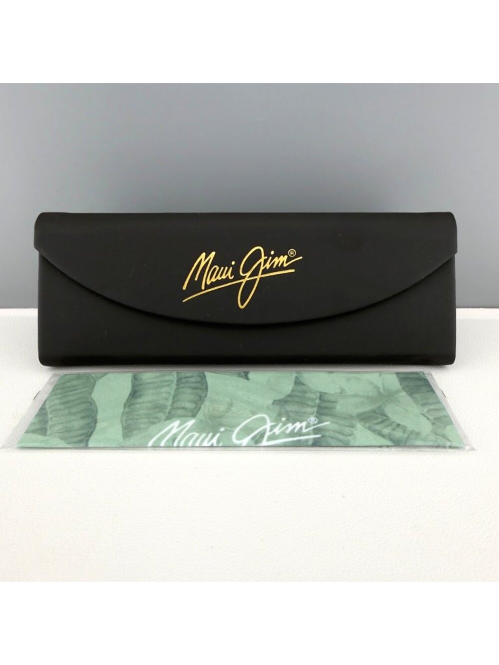 Maui Jim Small Magnetic Black Tri-Fold Sunglasses Case with New Cleaning Cloth